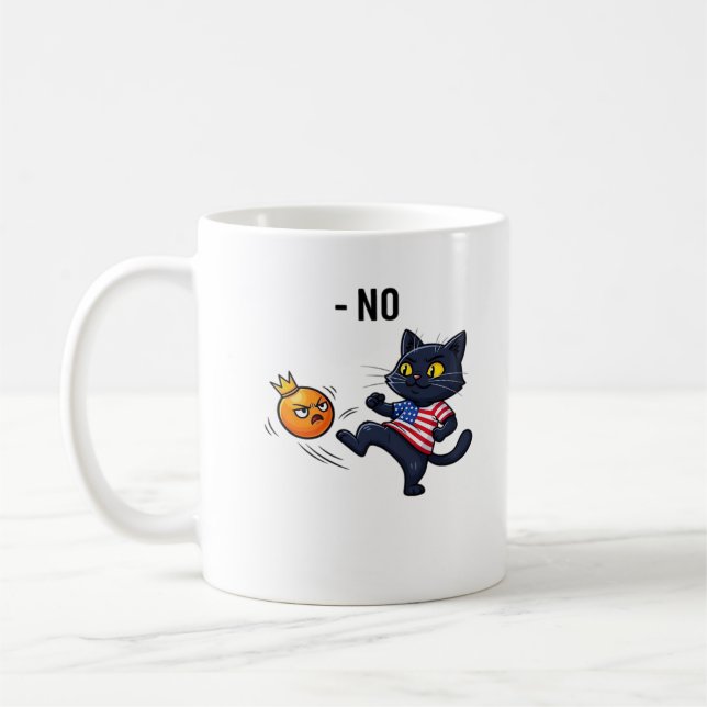 Funny Political Meme No Cat Kaffeetasse (Links)