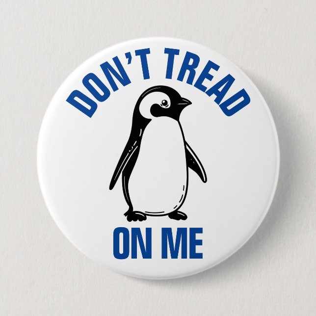 Funny Political Meme Penguin Tariff Button (Vorderseite)