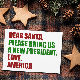 Funny Political New President for Christmas Feiertagskarte