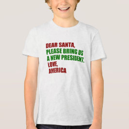 Funny Political New President for Christmas Kids Tri-Blend Shirt