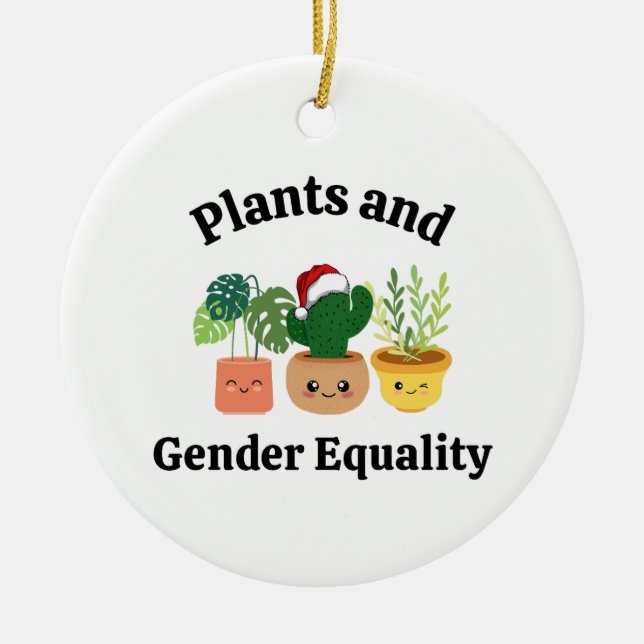 Funny Political Pflanze Garden Decor Gay Pride LGB Keramik Ornament (Vorne)