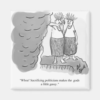 Funny Political Sacrifice Cartoon Magnet