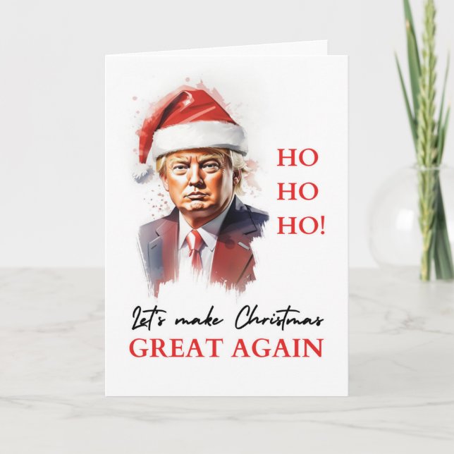 Funny Political Trump Weihnachtskarte Karte (Vorderseite)