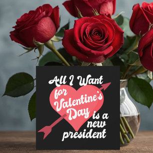 Funny Political Valentine's Day Anti Trump Feiertagskarte