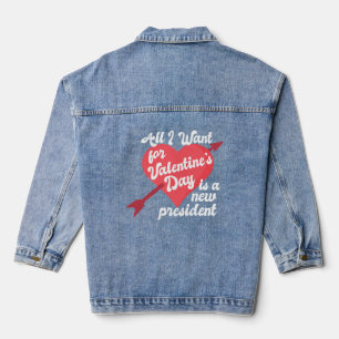 Funny Political Valentine's Day Anti Trump Jeansjacke