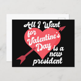 Funny Political Valentine's Day Anti Trump Postkarte
