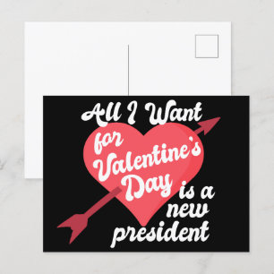 Funny Political Valentine's Day Anti Trump Postkarte