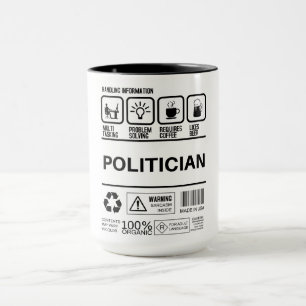 Funny Politizan Handling Information Tasse