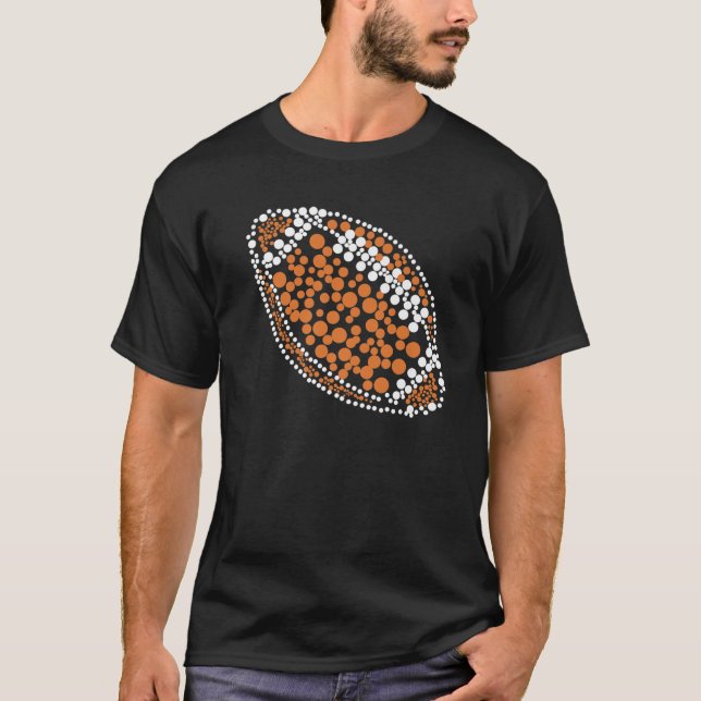 Funny Polka Dot Football Lover Player Internationa T-Shirt (Vorderseite)