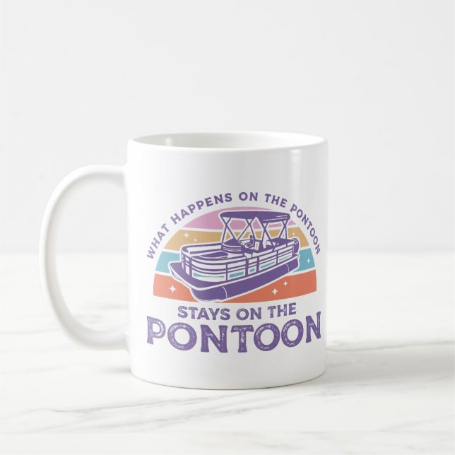 Funny Pontoon Sprichwort Kaffeetasse (Links)