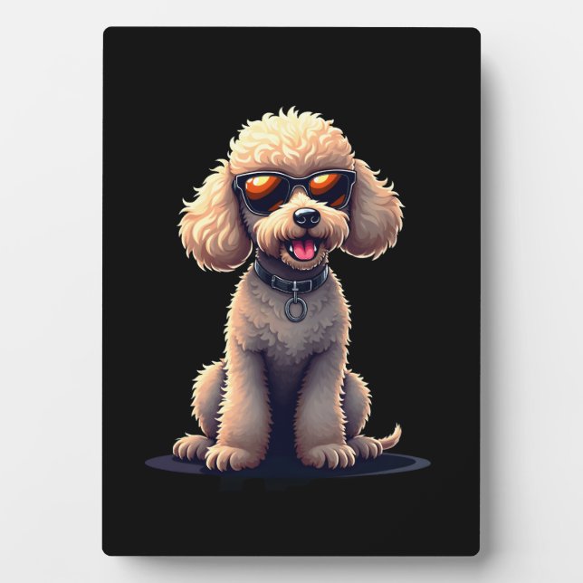 Funny Poodle Animal Lover Dogs Graphic Cute Dog Ow Fotoplatte (Vorderseite)