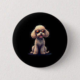 Funny Poodle Animal Lover Hunde Graphic Niedlich D Button