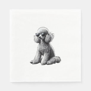 Funny Poodle Animal Lover Hunde Graphic Niedlich D Serviette