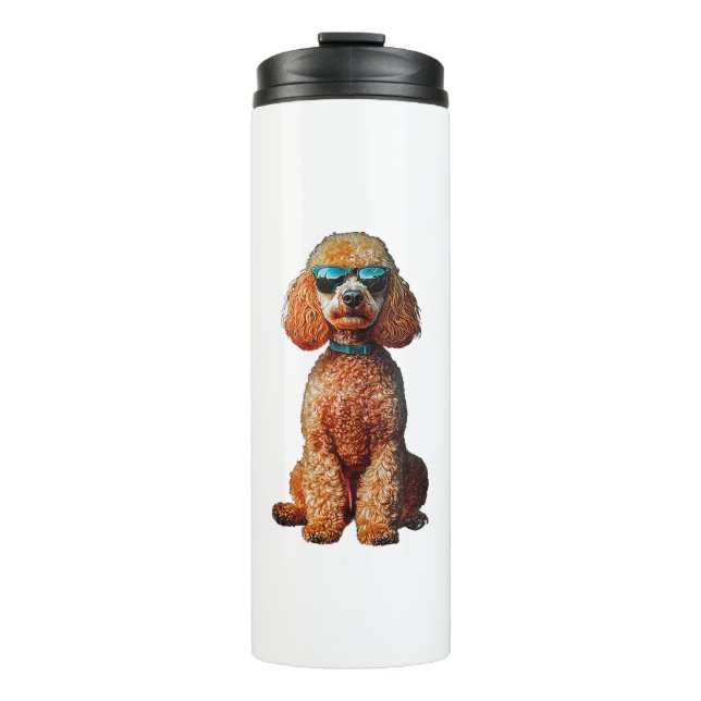 Funny Poodle Animal Lover Hunde Graphic Niedlich D Thermosbecher (Vorderseite)