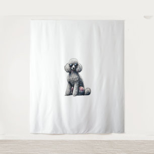 Funny Poodle Animal Lover Hunde Graphic Niedlich D Wandteppich