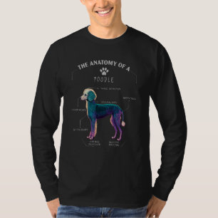 Funny Poodle Dog Anatomie - Geschenk Hund liebt Pa T-Shirt