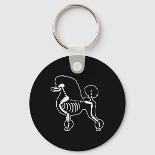 Funny Poodle Dog Skeleton Halloween Doodle Dogs Lo Schlüsselanhänger