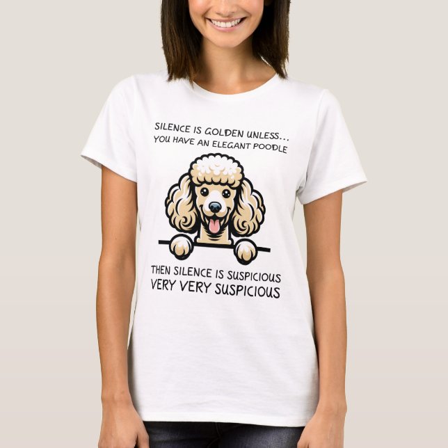 Funny Poodle Dog T-Shirt (Vorderseite)