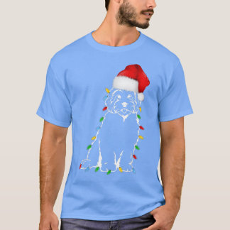 Funny Poodle Dog Tree Weihnachtslicht Weihnachten  T-Shirt