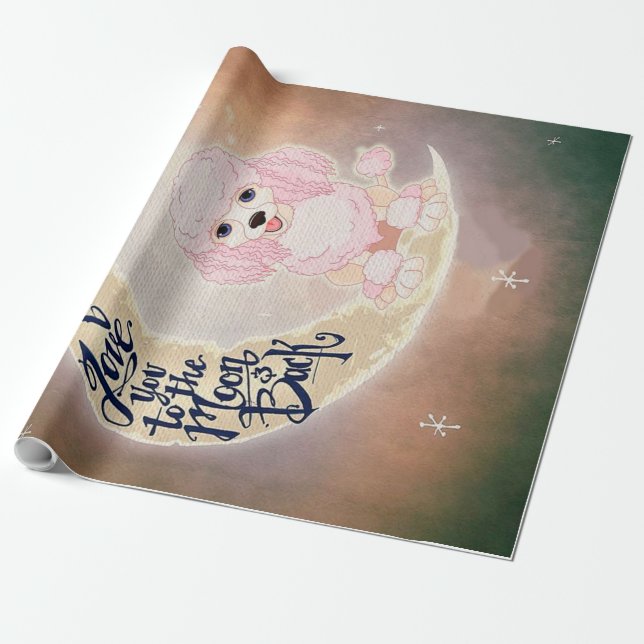 Funny Poodle | Großes Geburtstagsgeschenk Geschenkpapier (Ungerollt)