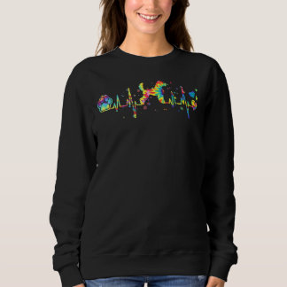 Funny Poodle Heartbeat Gefärbte Krawatte Dog Sweatshirt