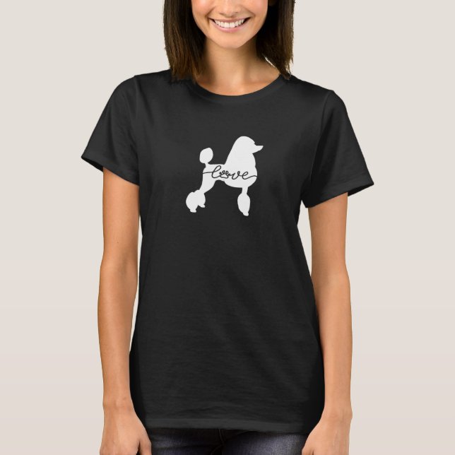 Funny Poodle Liebe Paw T-Shirt (Vorderseite)