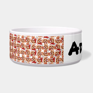 Funny Poodle Name Weihnachtsmuster Napf