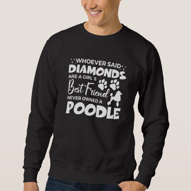 Funny Poodle Outfit für Mädchen Sweatshirt (Vorderseite)