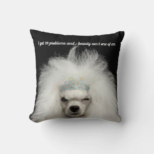 Funny Poodle Spaß Throw Kissen