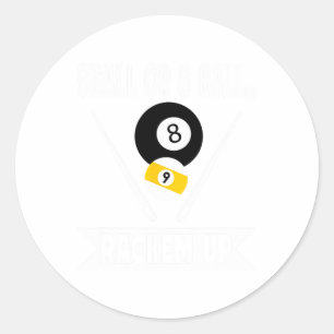 Funny Pool 9 Ball oder 8 Ball Rackem Up Billard Runder Aufkleber