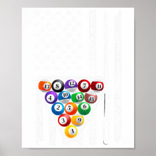Funny Pool Art for Men Women Billiards Spielplan Poster