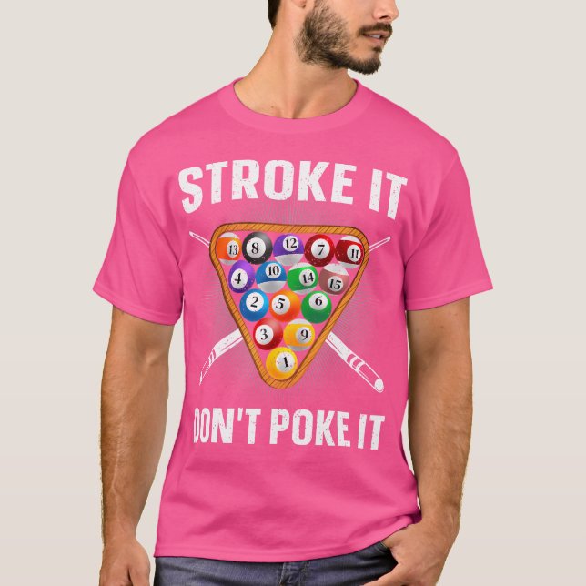 Funny Pool Art für Billard Lover Pool Player T-Shirt (Vorderseite)