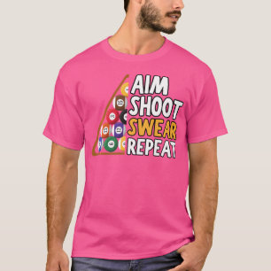 Funny Pool Art für Cue Sport Pool Player Billard T-Shirt