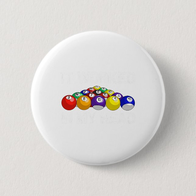 Funny Pool Art für Männer Frauen Billard Lover Poo Button (Vorderseite)
