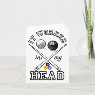 Funny Pool Art für Männer Frauen Billard Lover Poo Karte