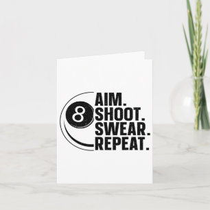 Funny Pool Art für Männer Frauen Billard Lover Poo Karte