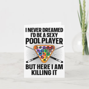 Funny Pool Art für Männer Frauen Billard Lover Poo Karte