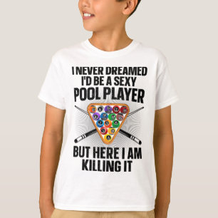 Funny Pool Art für Männer Frauen Billard Lover Poo T-Shirt