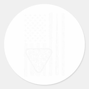 Funny Pool Art für Männer Frauen Billiard Lover Us Runder Aufkleber