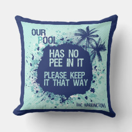 Funny Pool Bereich individuelle Name Kissen