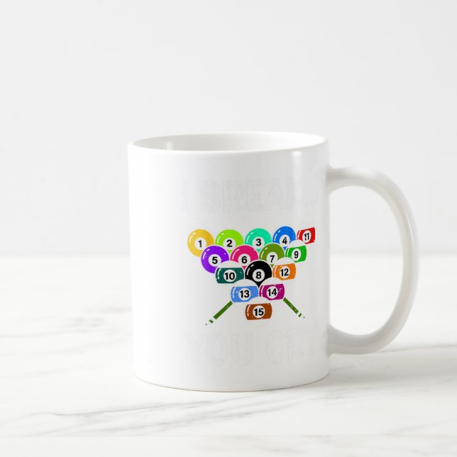 Funny Pool Billiard Männer Frauen Billard Spieler  Kaffeetasse (Rechts)