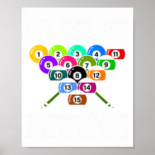 Funny Pool Billiard Männer Frauen Billard Spieler  Poster