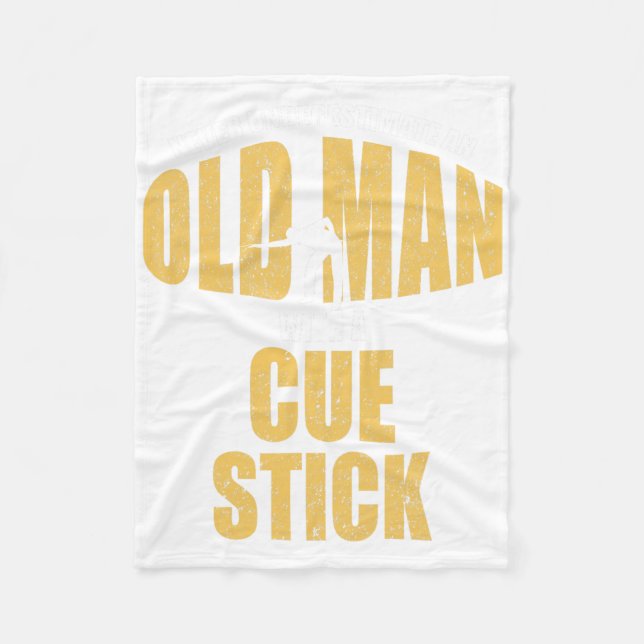 Funny Pool Billiard Player Snooker Alter Mann mit  Fleecedecke (Vorderseite)