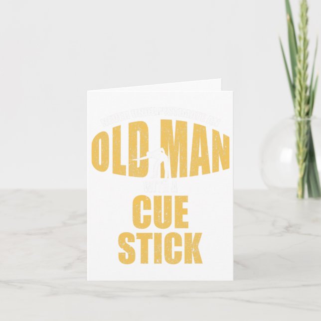 Funny Pool Billiard Player Snooker Alter Mann mit  Karte (Vorderseite)