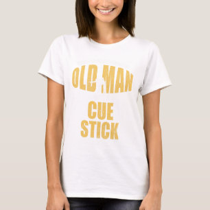 Funny Pool Billiard Player Snooker Alter Mann mit T-Shirt