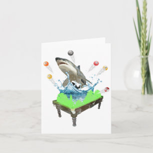 Funny Pool Billiards Shark Karte