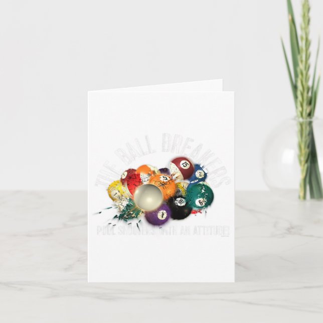 Funny Pool Der Ball Breakfast Pool mit viel Ruhe Karte (Vorderseite)