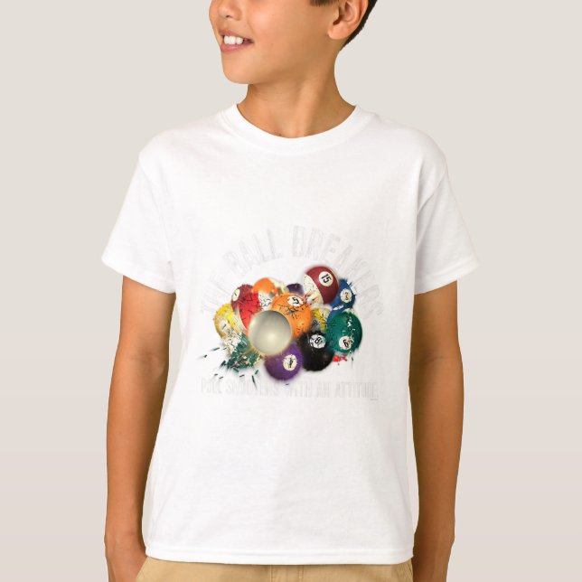 Funny Pool Der Ball Breakfast Pool mit viel Ruhe T-Shirt (Vorderseite)