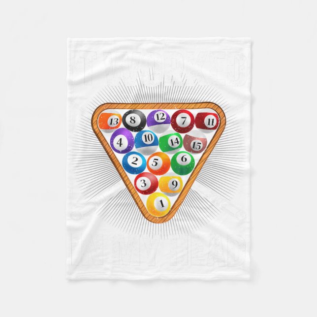 Funny Pool Design für Männer Frauen Billard Lover  Fleecedecke (Vorderseite)