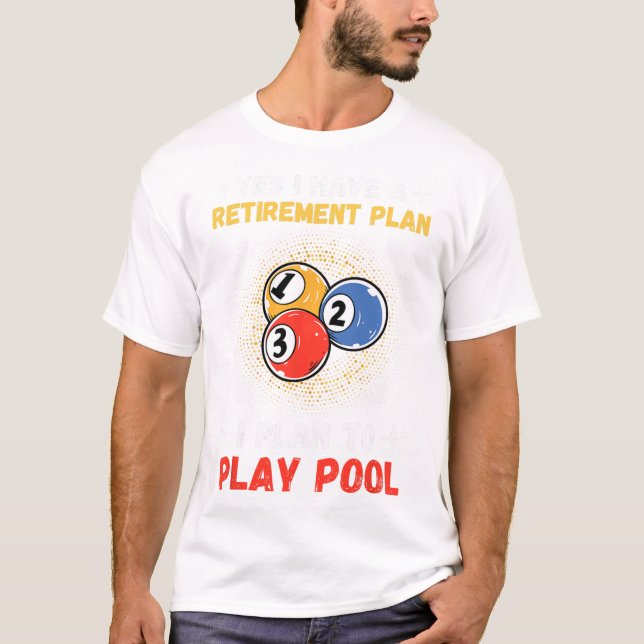 Funny Pool Design für Männer Frauen Billard Lover  T-Shirt (Vorderseite)